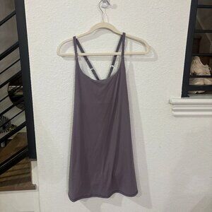 Purple Women' Tennis Dress, Athletic Dress with Built-in Bra & Shorts Pockets